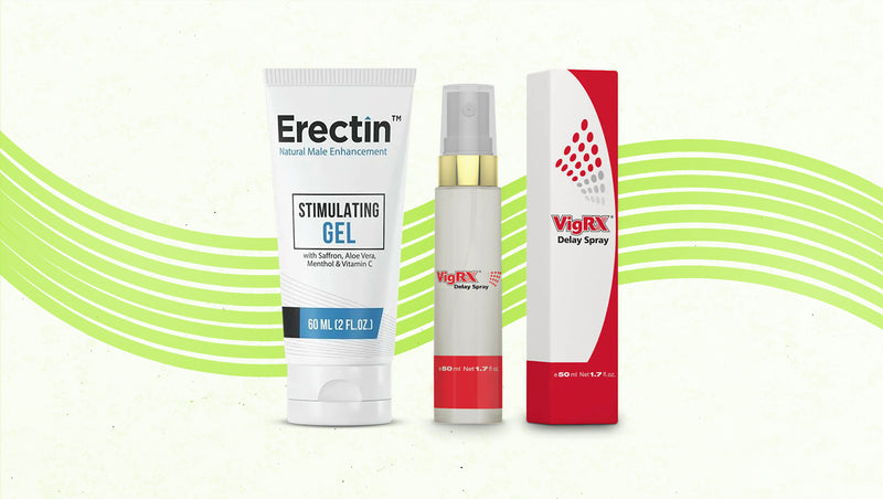 
باقة جل وبخاخ Erectin + VigRX — استخدام موضعي